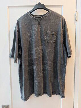 Retreat Los Angeles Mineral Wash Custom Chopper Graphic Pocket Tee 2XL